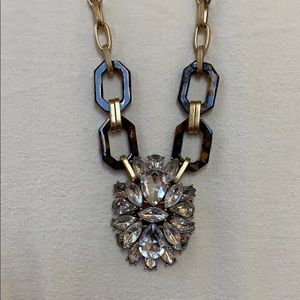 J.Crew Tortoise Crystal Pendant Necklace
